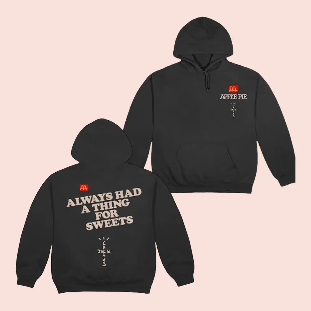 Travis Scott Merch Travis Scott X McDonald's Apple Pie Hoodie Fan Clothing Gifts