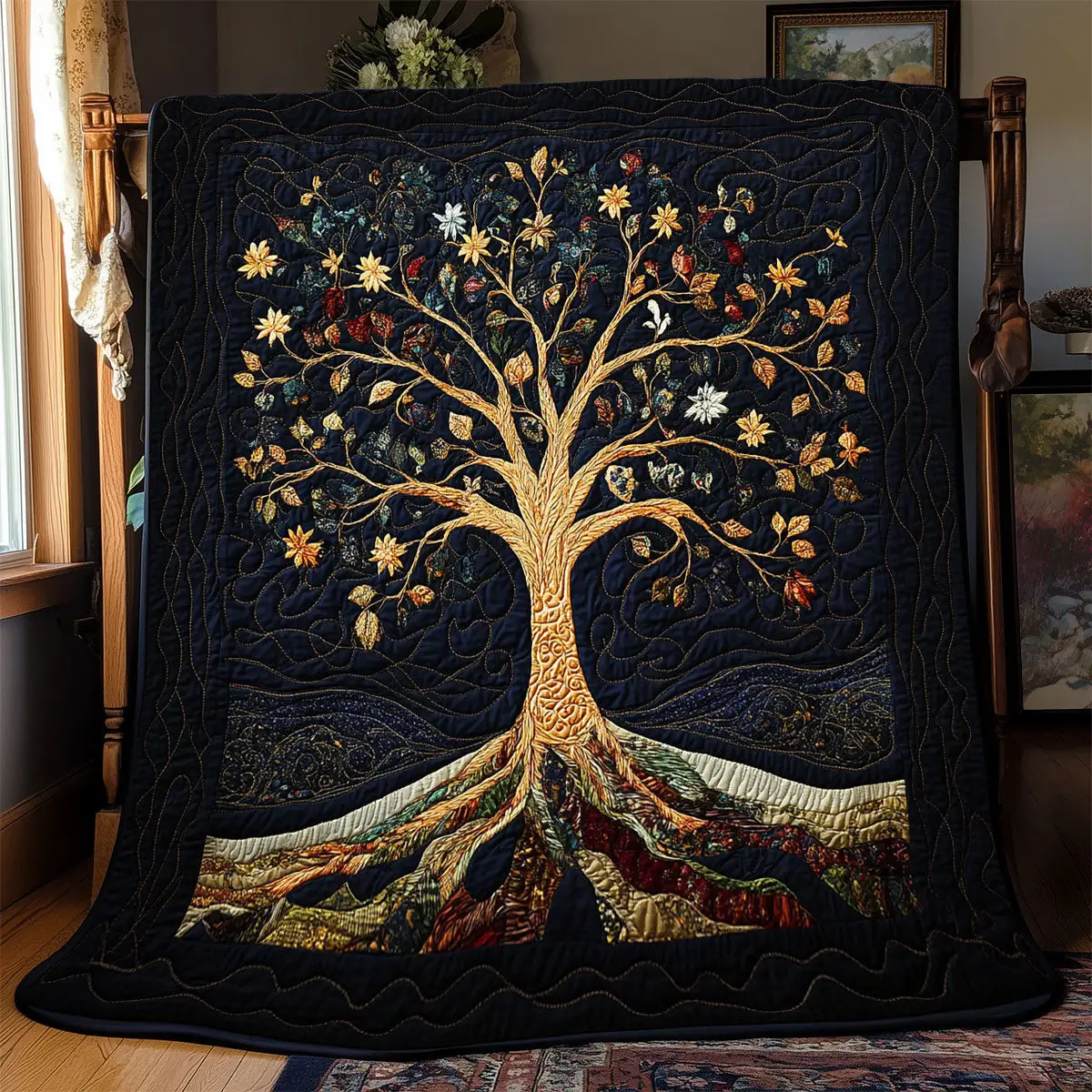 Tree Of Life Quilt Blankets Couch Blanket Father's Day Gifts For Son In Law