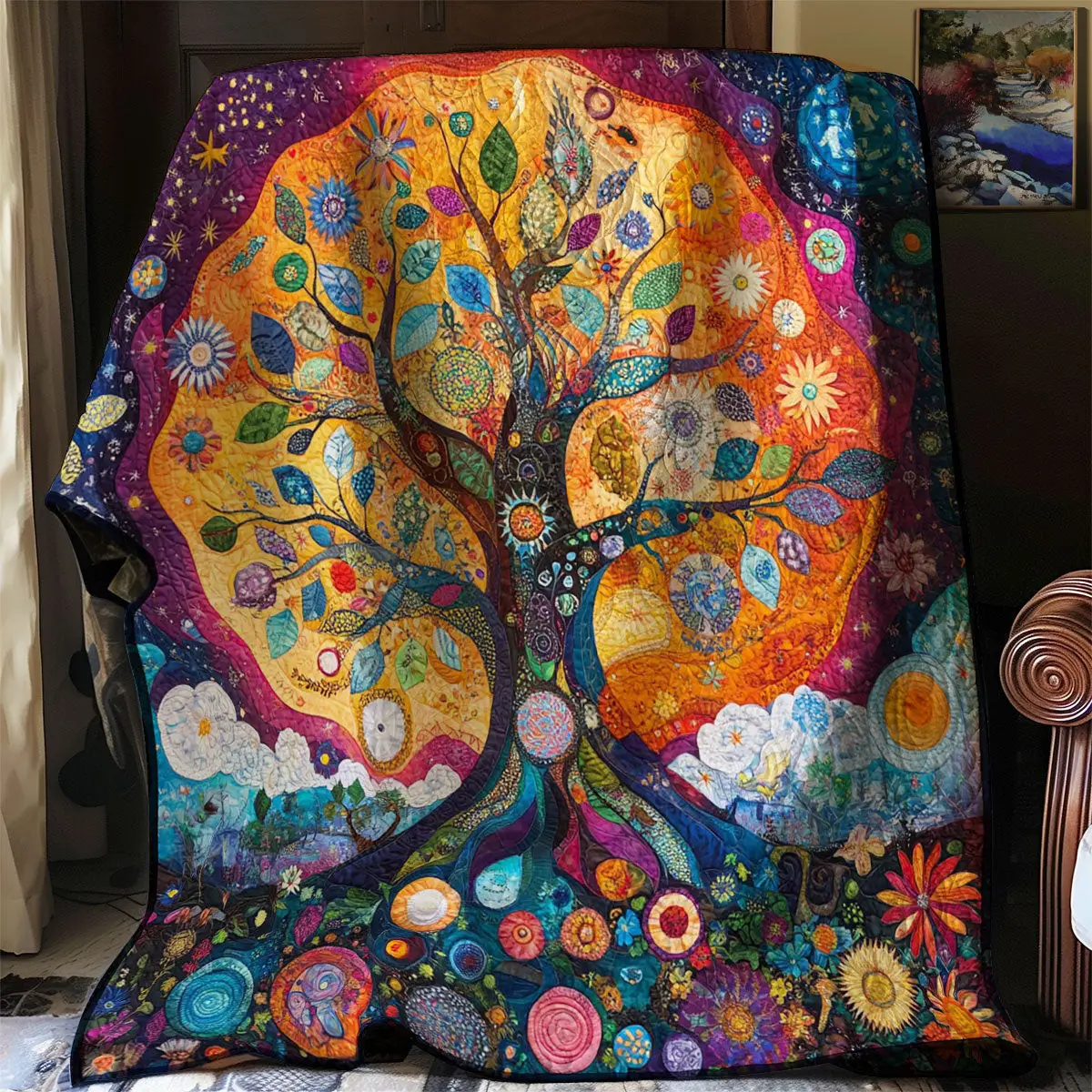 Tree Of Life Quilt Throws And Blankets Good Gifts For Mom Birthday Tree Of Life Quilt Throws And Blankets Good Gifts For Mom Birthday - Image 1