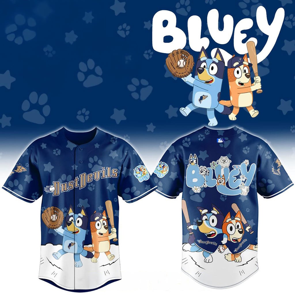 Tri-City Dust Devils Bluey Night x MLB Game 2026 Baseball Jersey Devils Merch Fan Gifts