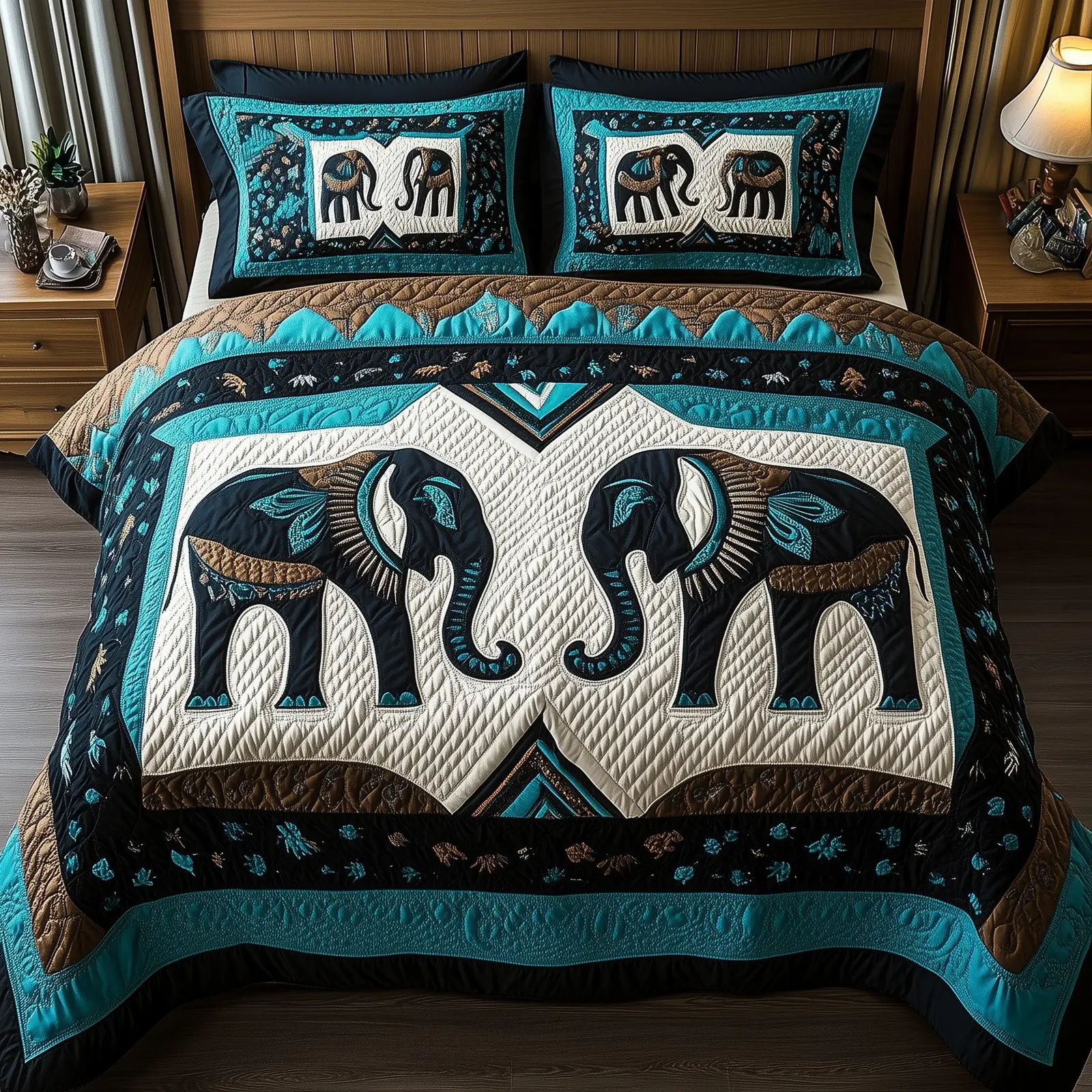 Tribal Tusk Dreams Quilted Bedding Set Wedding Gift
