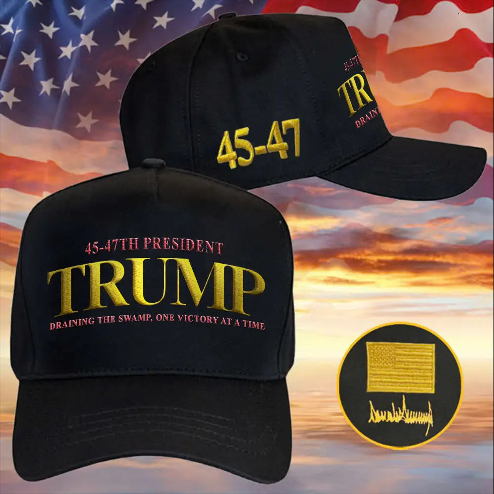 Triumph Victory Black Dark Gold Hat 45-47 Celebrate The USA’s Big Triumph with Proud Gear Triumph Victory Black Dark Gold Hat 45-47 Celebrate The USA’s Big Triumph with Proud Gear - Image 1