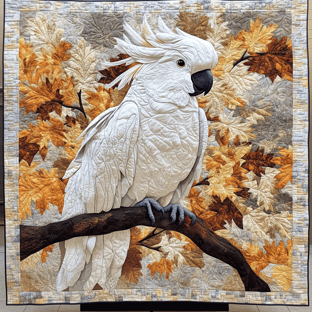 Tropical Whisper Quilted Blanket Cozy Home Bedding Parrot Gifts Presents