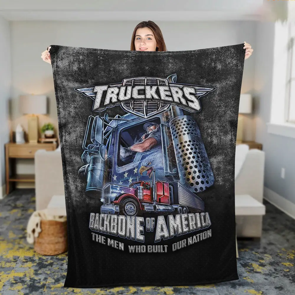 Trucker Is Backbone Of America Blanket 2024 Farm Blanket Unique Gifts For Farmers