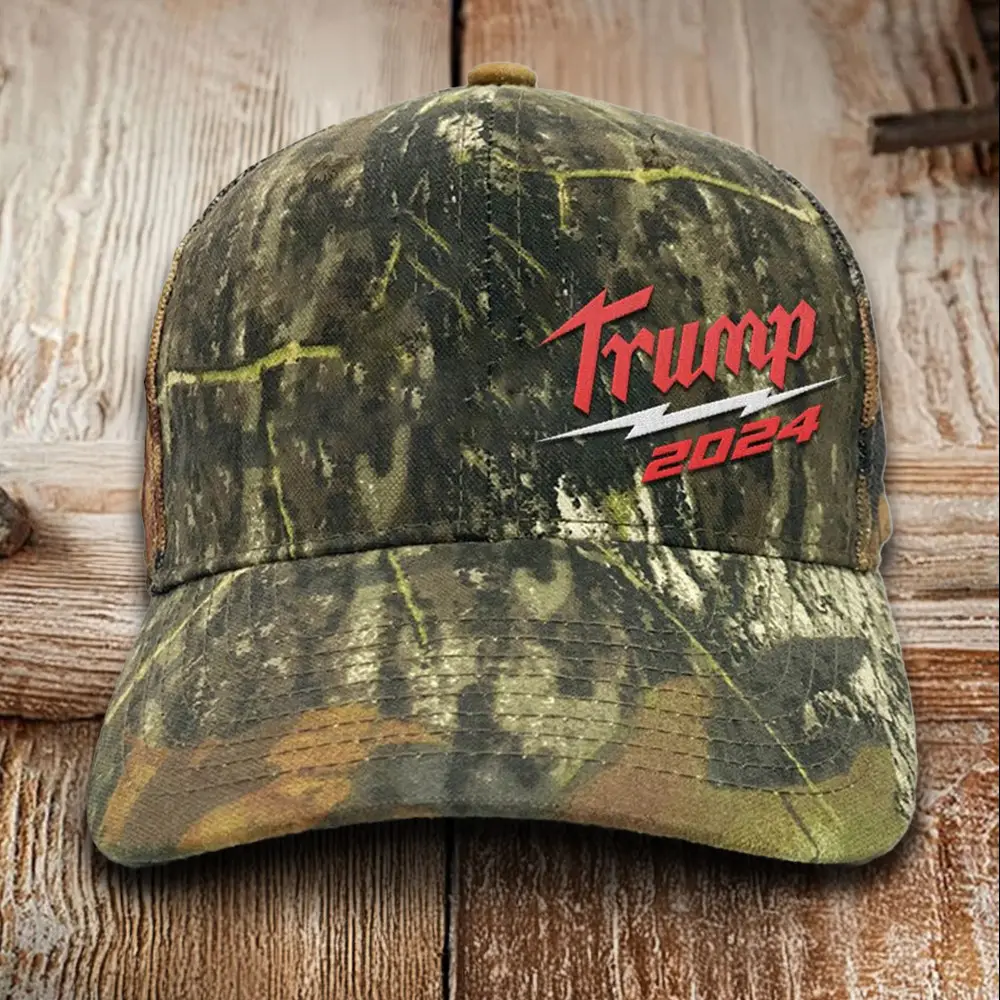 Trump 2024 Embroidered Camo Hat Donald Trump Hat Gifts For MAGA Supporters
