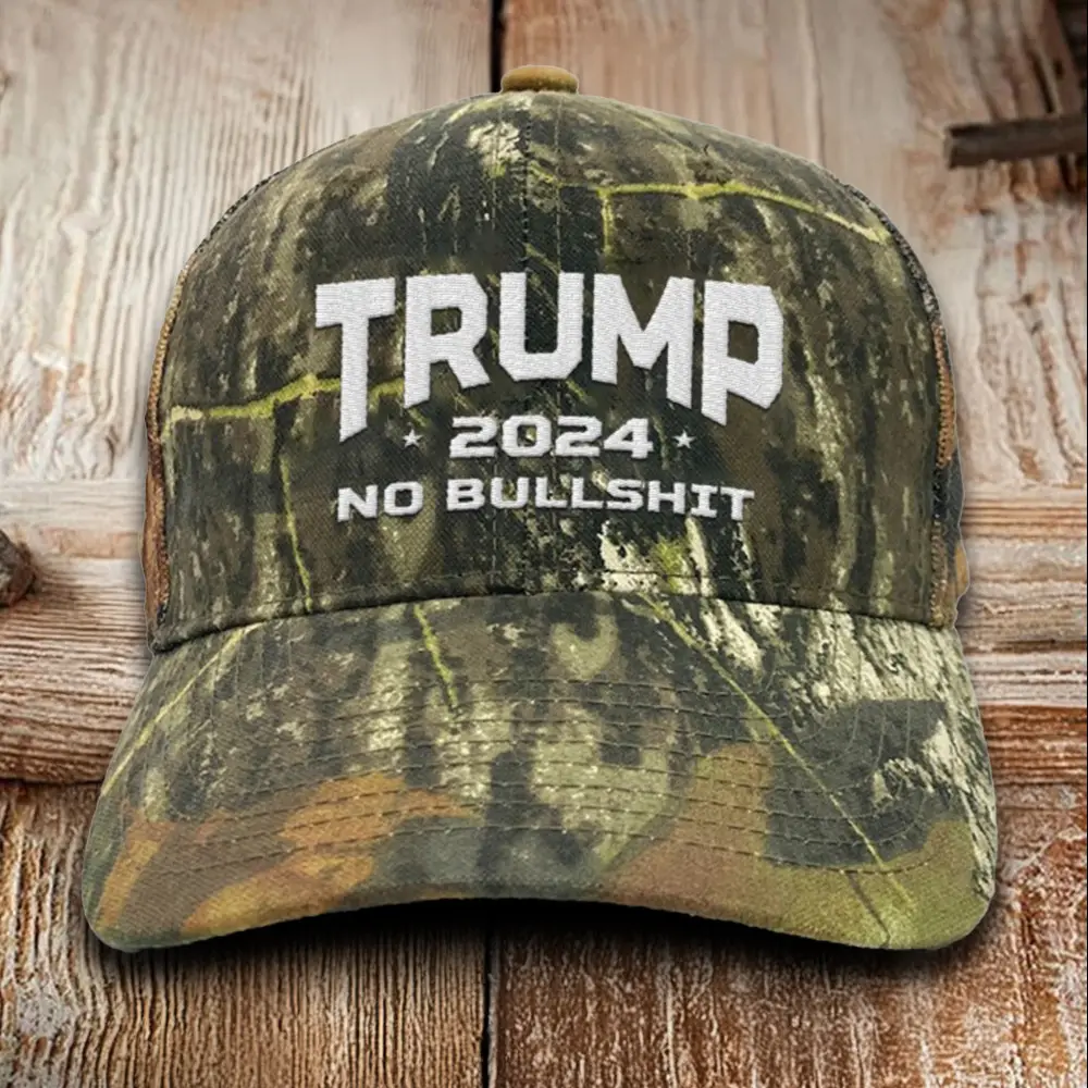 Trump 2024 No Bullsit Embroidered Camo Hat Donald Trump For President Republican Hat Gifts