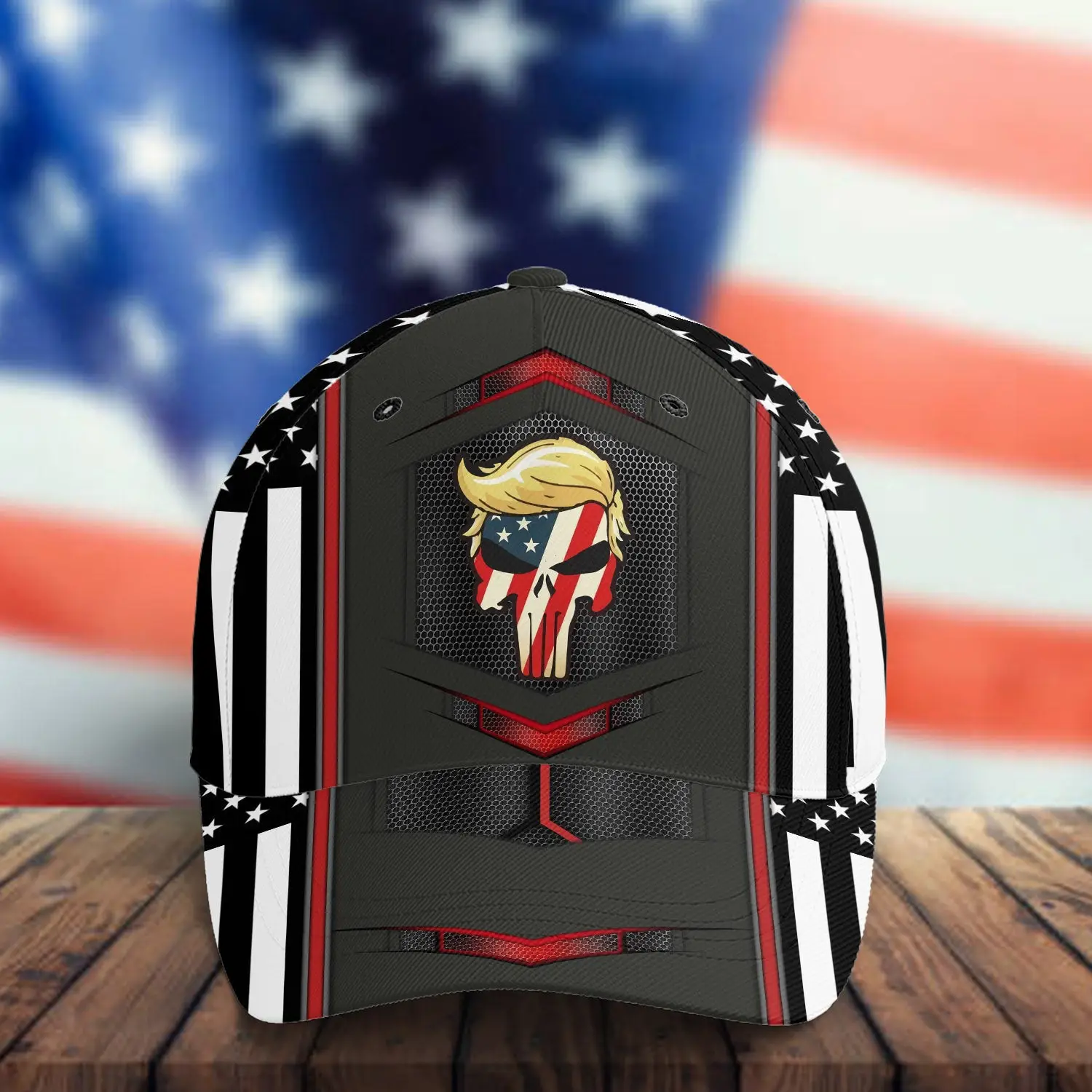 Trump 2024 Skull Hat Donald Trump For President Patriotic Hat Gifts For Boyfriend