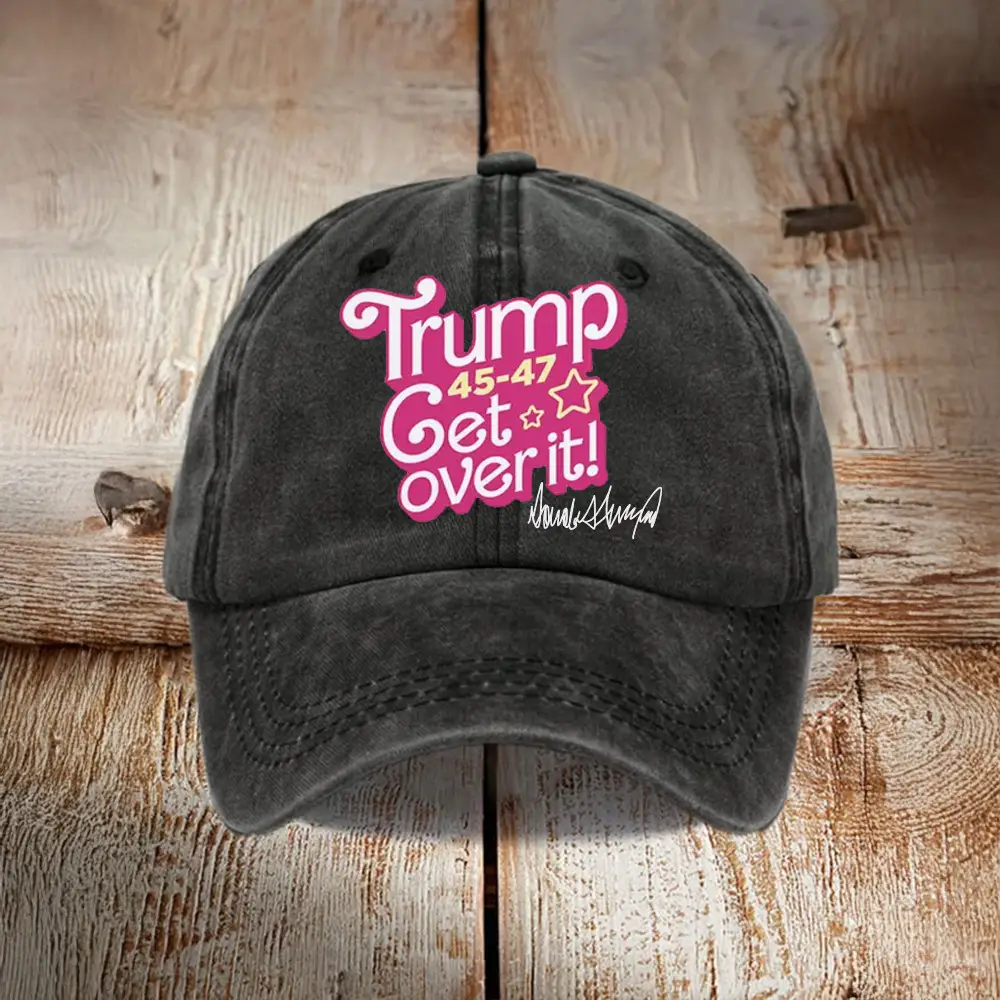 Trump 45-47 Get Over It Hat Donald Trump Victory Merch MAGA Gifts For Patriotic