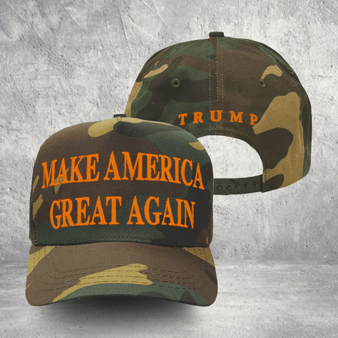 Trump Store Merch 45-47 Camo MAGA Hat Print Gift for Trump Supporters