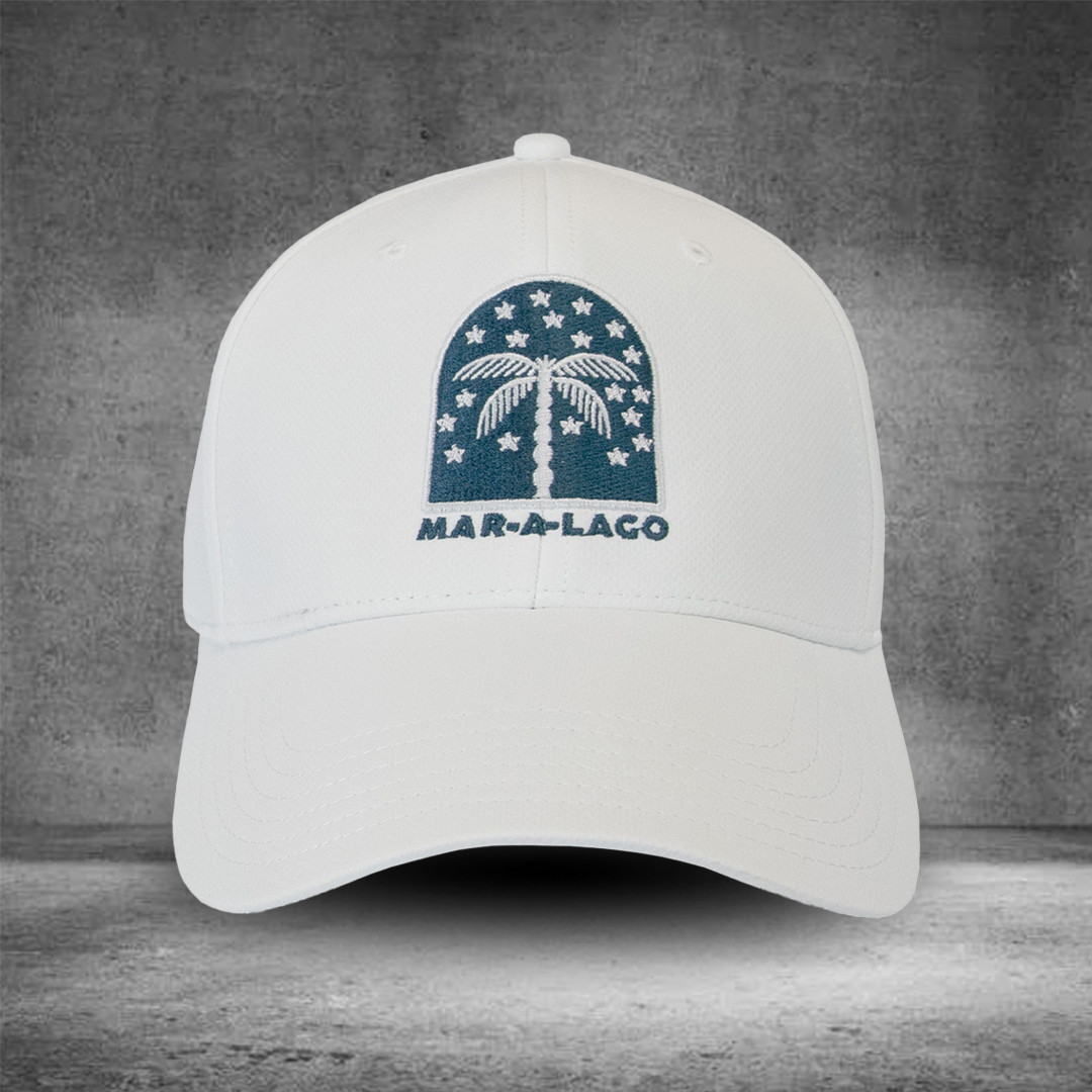 Trump Store Merch Mar-a-Lago Palm Tree Arch Hat Embroidered Trump Patriotic Apparel