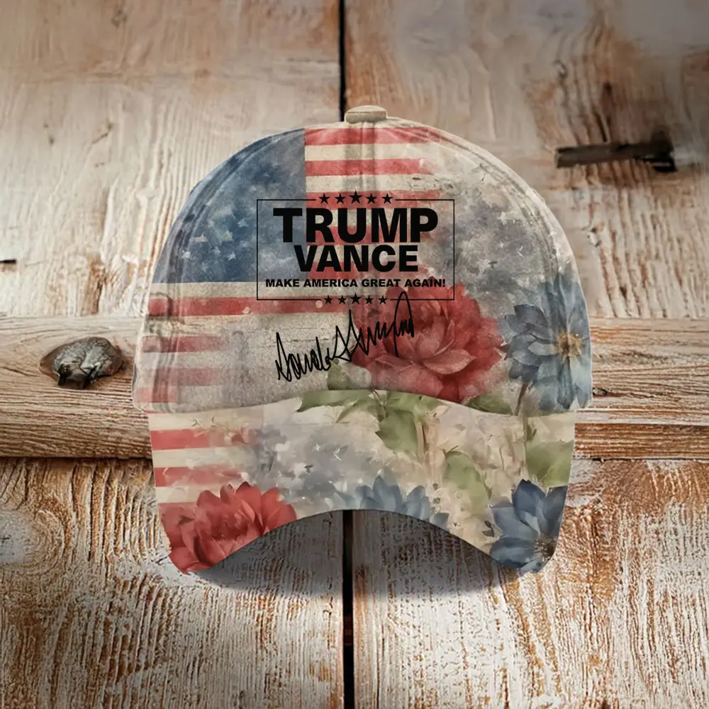Trump Vance Make America Great Again Rose American Flag Hat President Trump Won 45 47 Hat