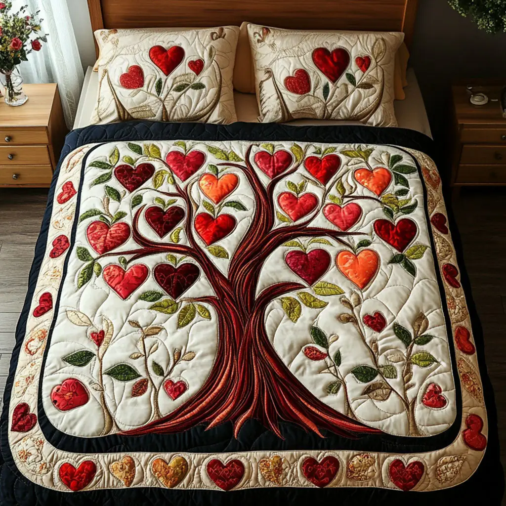 Trunk Of Trust Quilted Bedding Set Aesthetic Home Decor Gift For Valentine's Day