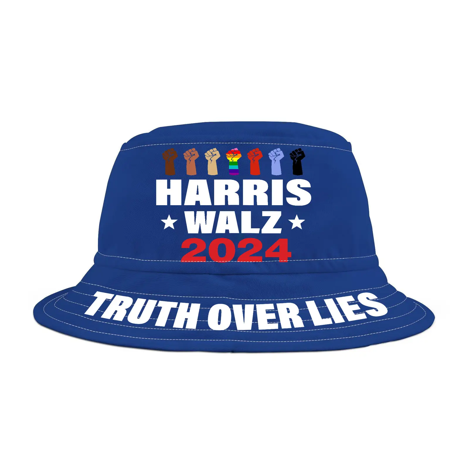 Truth Over Lies Harris Walz 2024 Political Campaign Bucket Hat