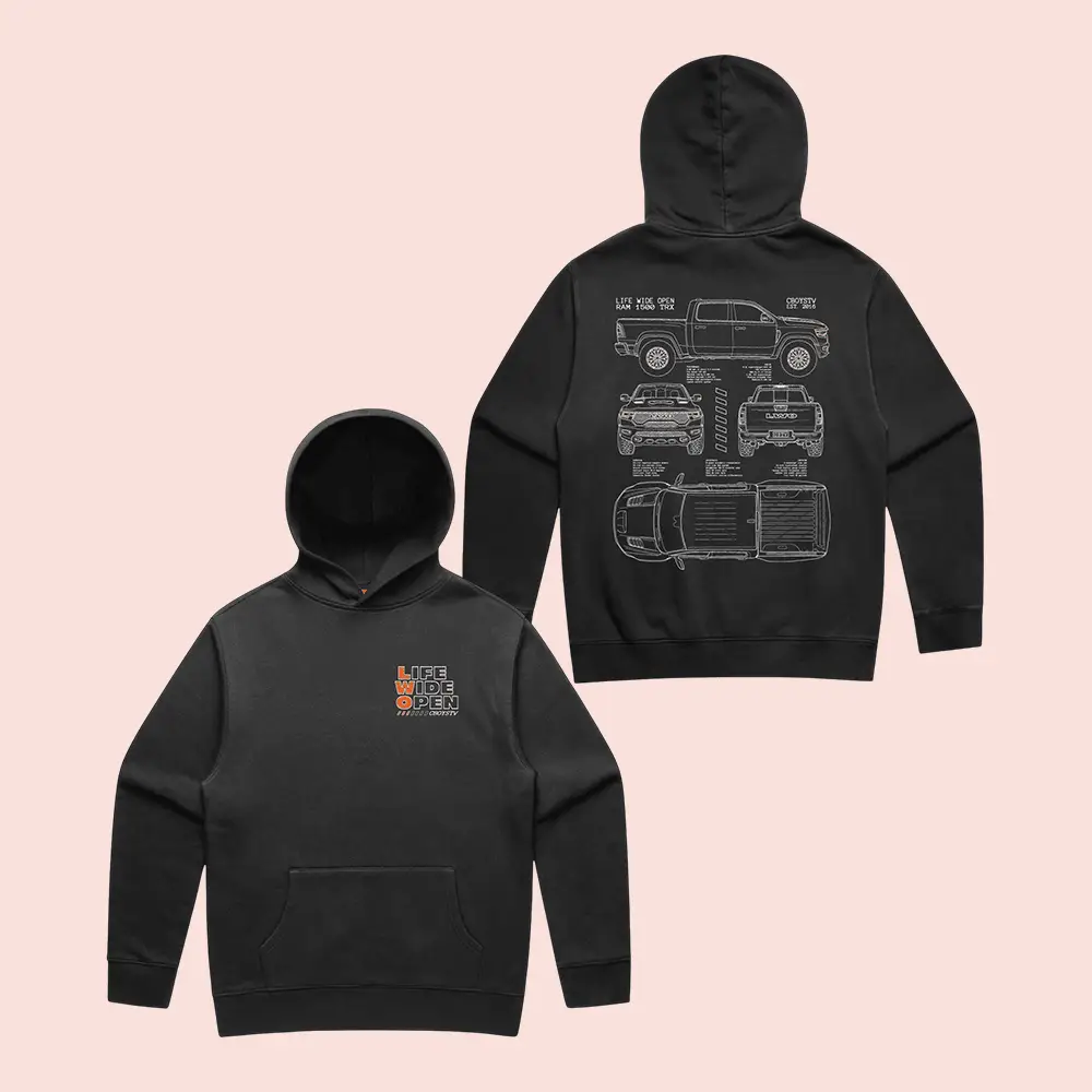 TRX Tech Spec Hoodie CboysTV Hooded Sweatshirt Life Wide Open Gear