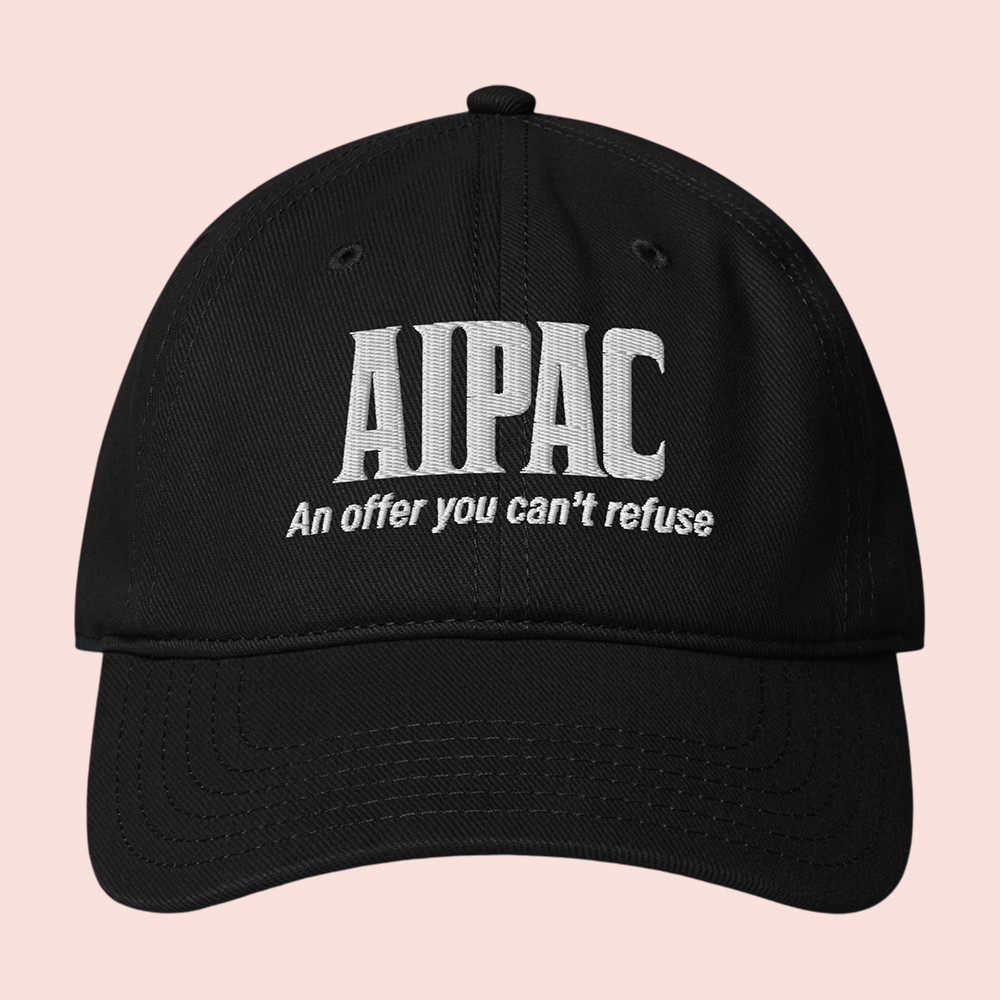 Tucker Carlson Merch AIPAC Hat Black An Offer You Can't Refuse Baseball Cap Merchandise