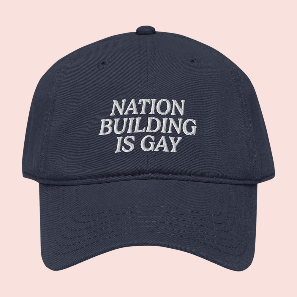 Tucker Carlson Merch Nation Building Is Gay Hat Embroidered Tucker Carlson Baseball Cap Gifts