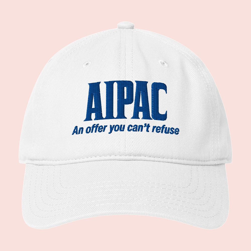 Tucker Carlson Merch Official AIPAC Hat White An Offer You Can't Refuse Baseball Cap Merchandise