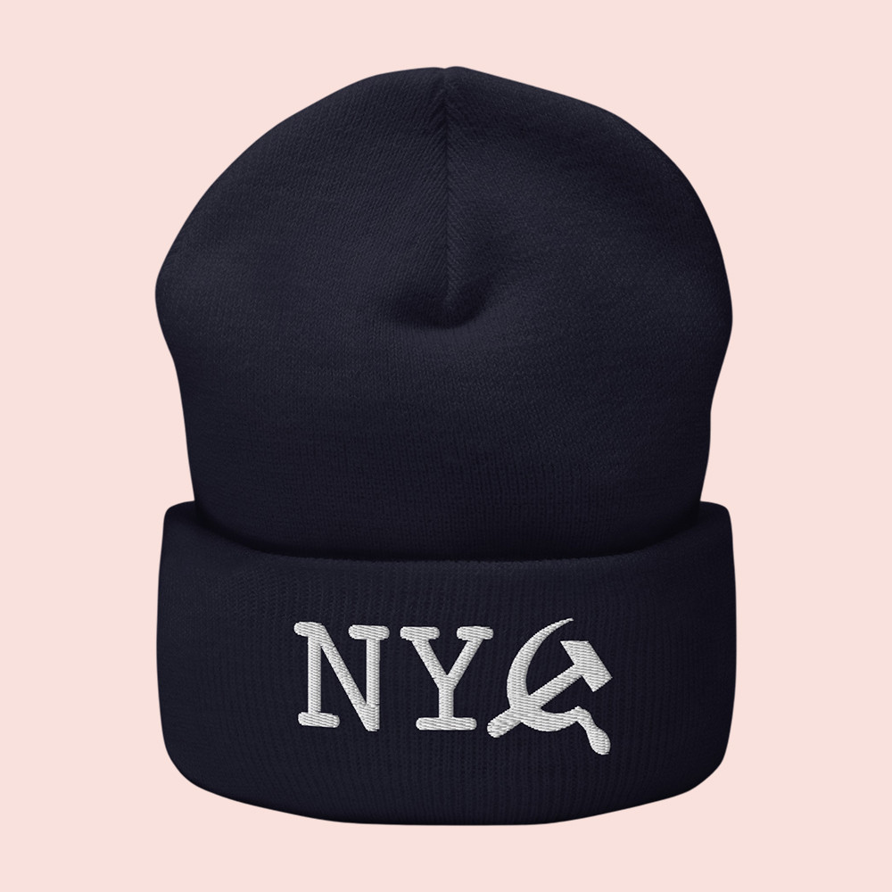 Tucker Carlson Merch Official NY Commie Beanie Political Beanie Gifts For Dad