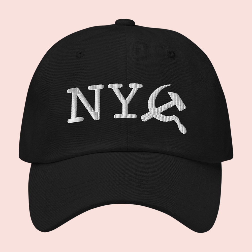 Tucker Carlson Merch Official NY Commie Hat Black Political Baseball Cap Merchandise Tucker Carlson Merch Official NY Commie Hat Black Political Baseball Cap Merchandise - Image 1