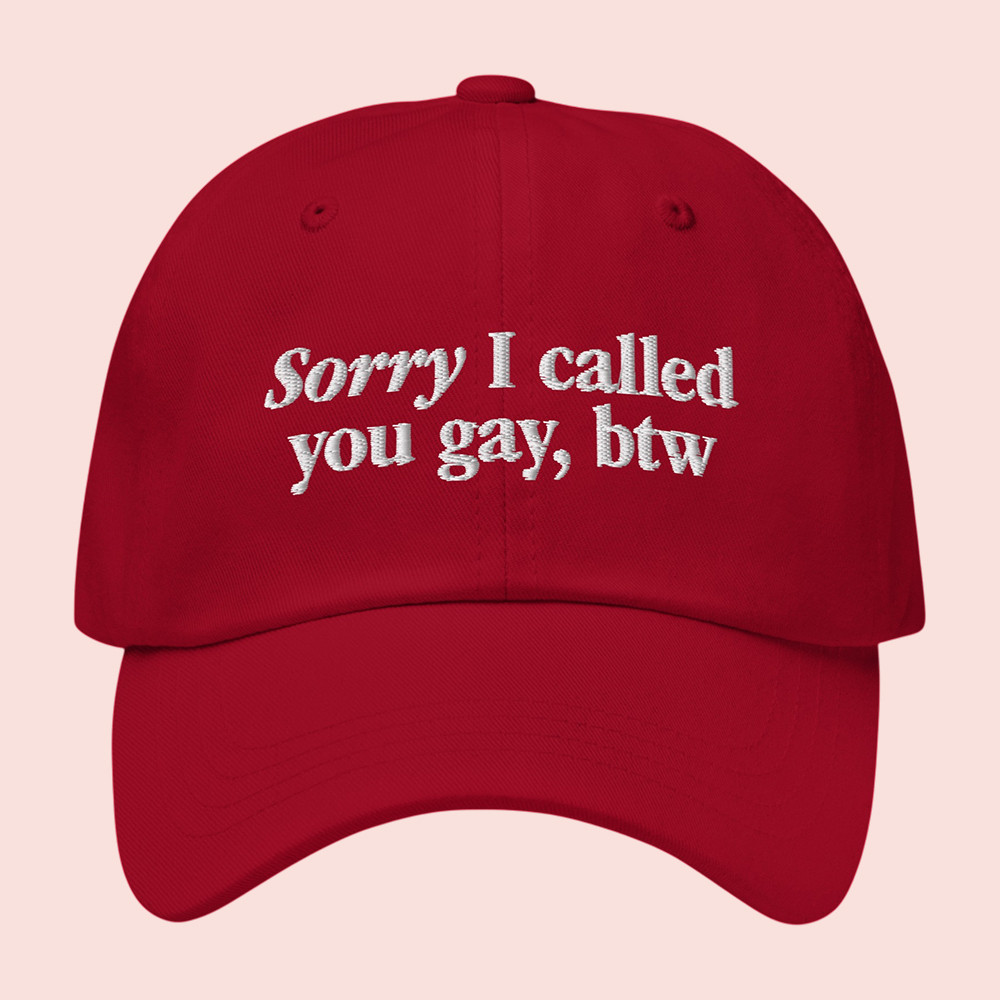 Tucker Carlson Merch Official Sorry I Called You Gay Hat Tucker Carlson Cap Red