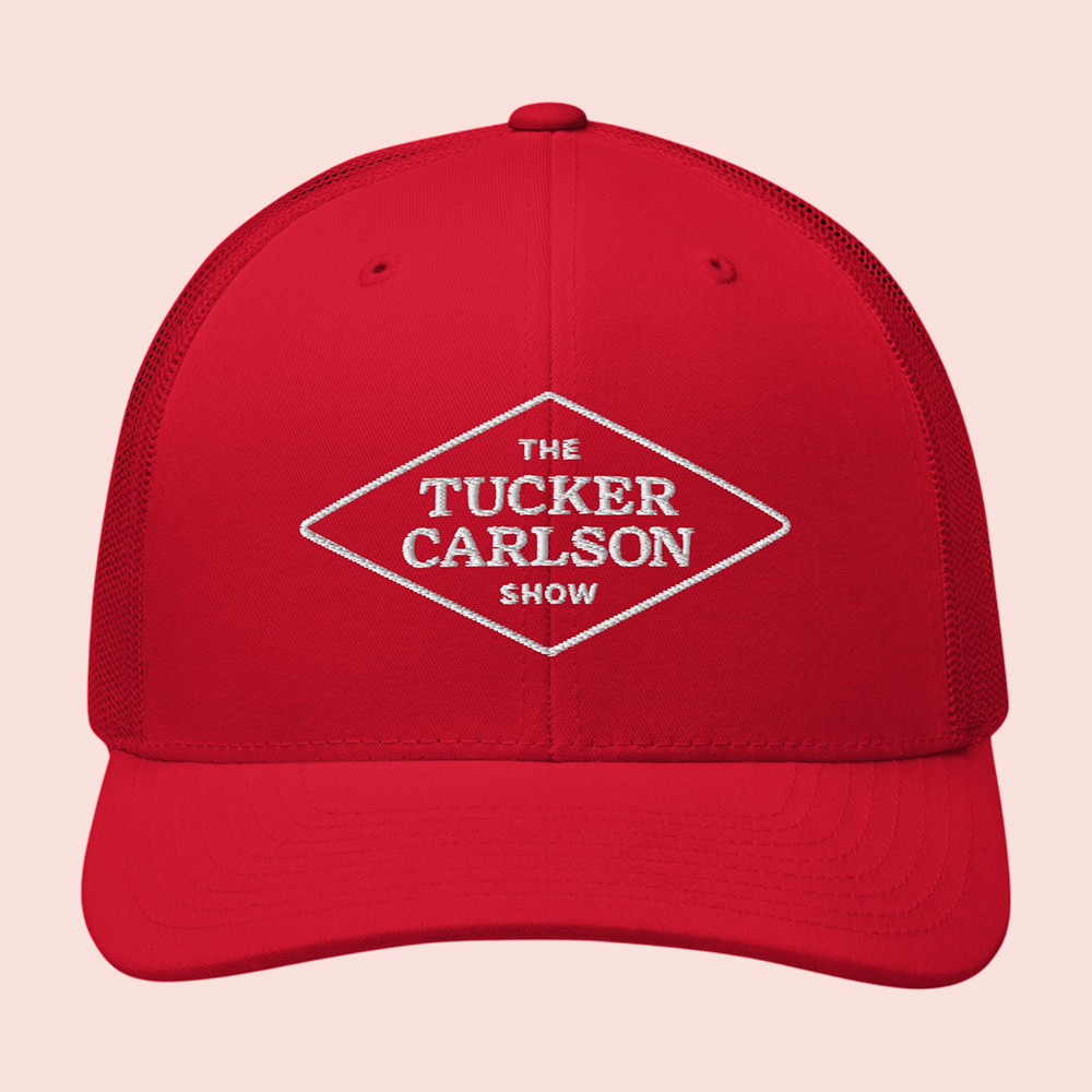 Tucker Carlson Merch The Tucker Carlson Show Trucker Hat Red Best Gifts For Podcast Fans