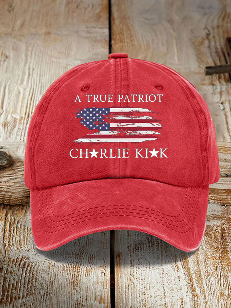 Turning Point Freedom USA Merch Cap A True Patriot Make America Charlie Kirk Hat