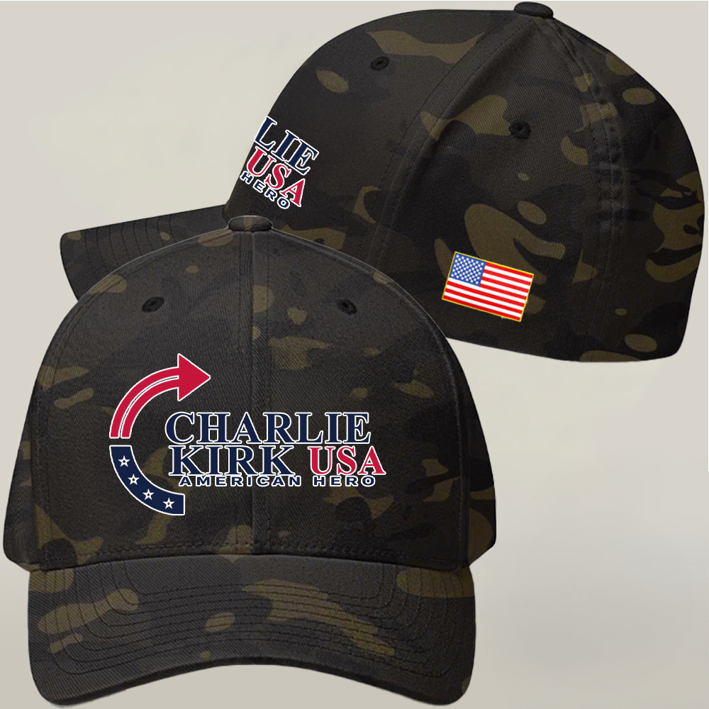 Turning Point USA Freedom Merch American Hero Camo Hat Best Charlie kirk Cap Gift Ideas