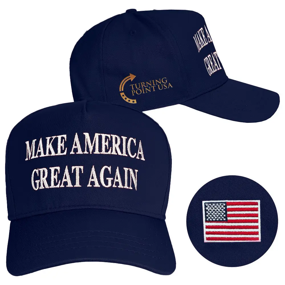 Turning Point USA Hat Charlie Kirk Hat Embroidered Make America Great Again Hat MAGA Merch