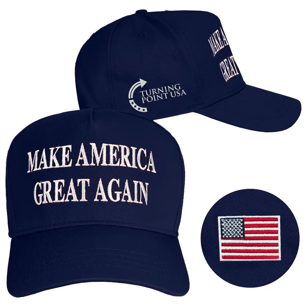 Turning Point USA Hat Charlie Kirk Hat Embroidered Make America Great Again Hat Trump Merch