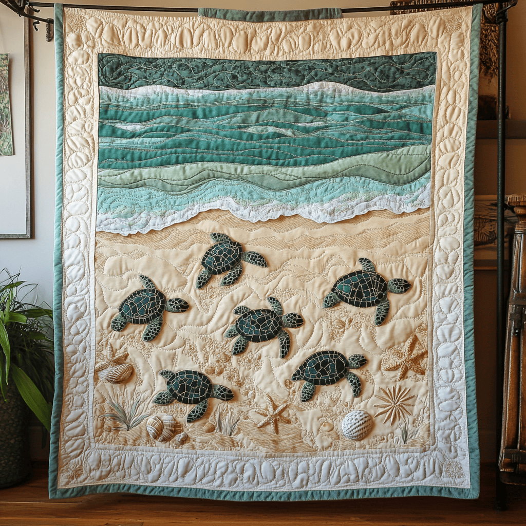 Turtle Spirit Quilted Blanket Holiday Throw Blanket Best Elephant Gift Ideas