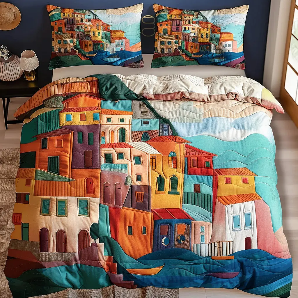 Tuscan Dreams Quilted Bedding Set Warm and Elegant Bedding Gift Set for Every Home