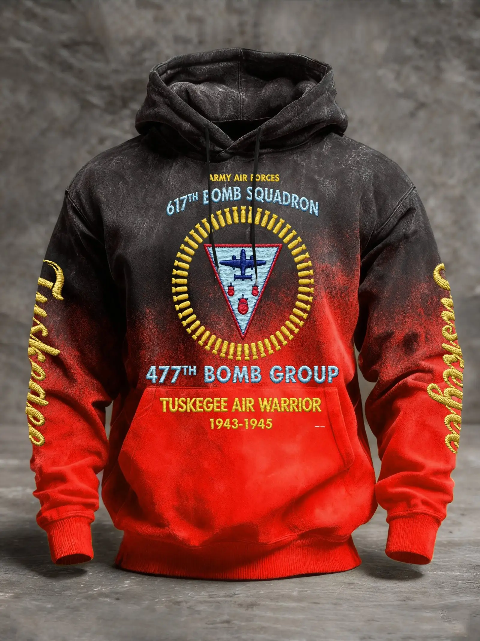 Tuskegee Air Warrior 617th Bomb Squadron 477th Bomb Group Hoodie Aviation Pullover Gift For Him