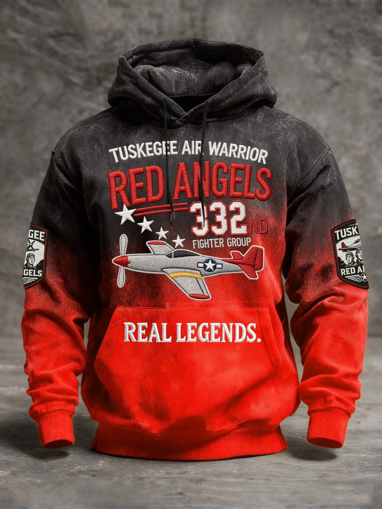 Tuskegee Air Warrior Red Angels 332nd Fighter Group Hoodie Aviation Pullover Gift For Men