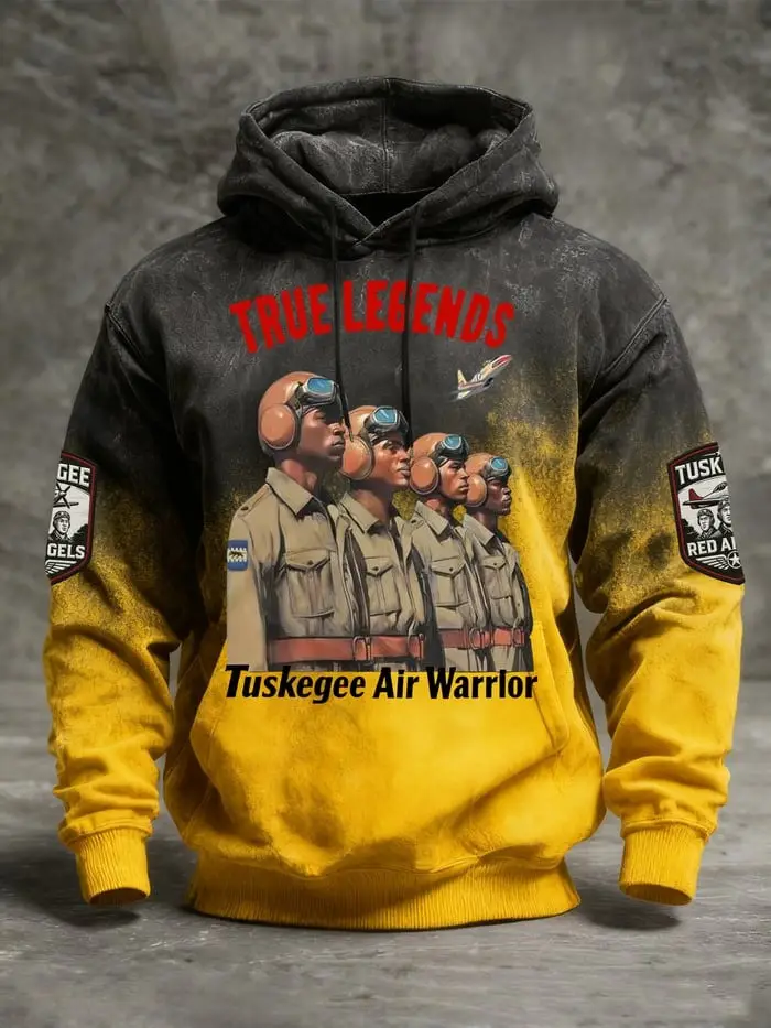 Tuskegee Air Warrior True Legends Hoodie Red Angels Aviation Pullover Gift For Men Tuskegee Air Warrior True Legends Hoodie Red Angels Aviation Pullover Gift For Men - Image 1