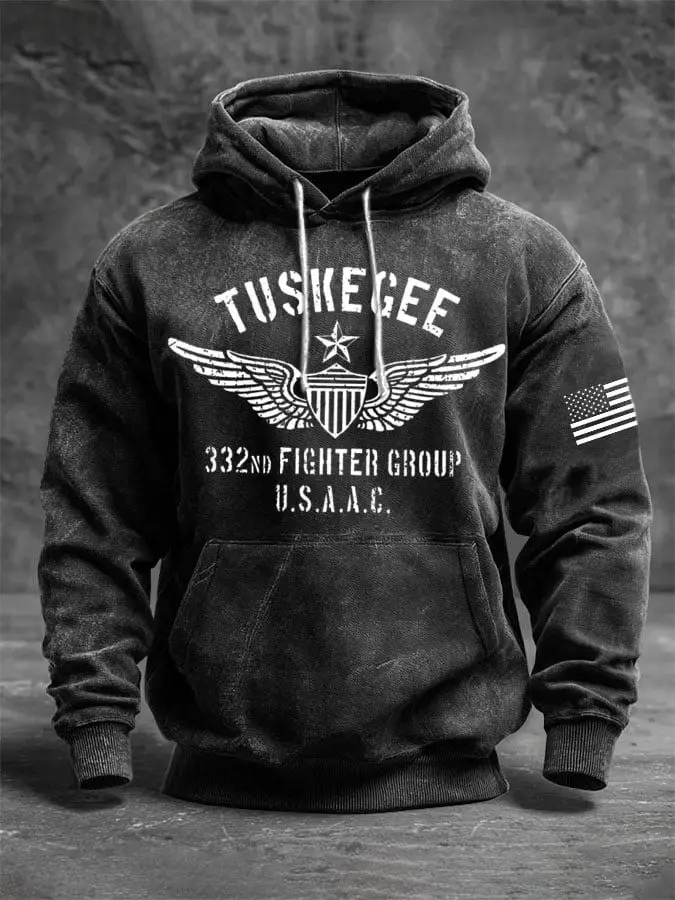 Tuskegee Airmen 332nd Fighter Group Hoodie Vintage U.S. Military Gift For Men
