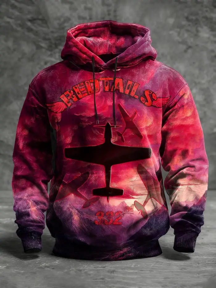 Tuskegee Airmen Red Tails 332 Fighter Group Hoodie Aviation Pullover Gift For Her Tuskegee Airmen Red Tails 332 Fighter Group Hoodie Aviation Pullover Gift For Her - Image 1