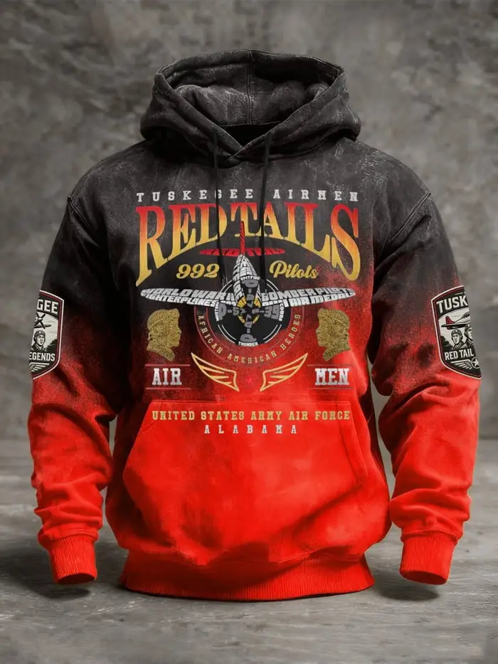 Tuskegee Airmen Red Tails Pilots 992 Squadron Hoodie Aviation Pullover Gift For Dad Tuskegee Airmen Red Tails Pilots 992 Squadron Hoodie Aviation Pullover Gift For Dad - Image 1