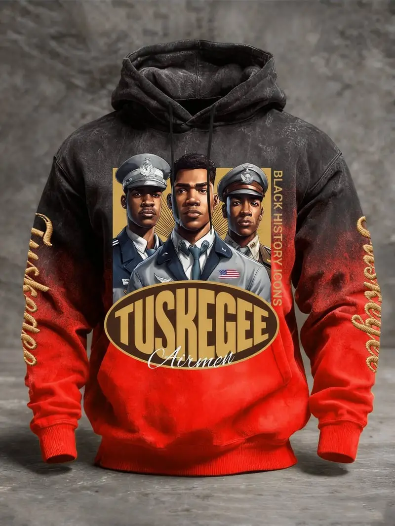 Tuskegee Airmen Tribute Hoodie African American Military History Pullover Gift Idea
