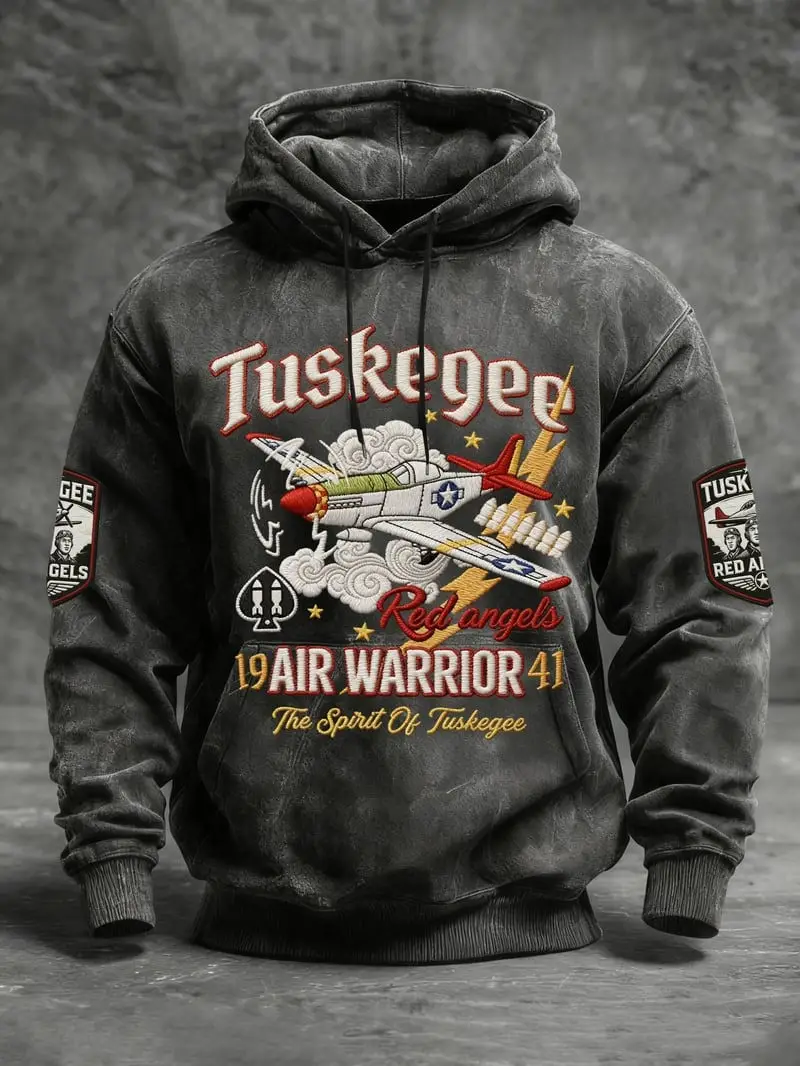 Tuskegee Red Angels 1941 Air Warrior Hoodie The Spirit of Tuskegee Pullover Gift For Veterans