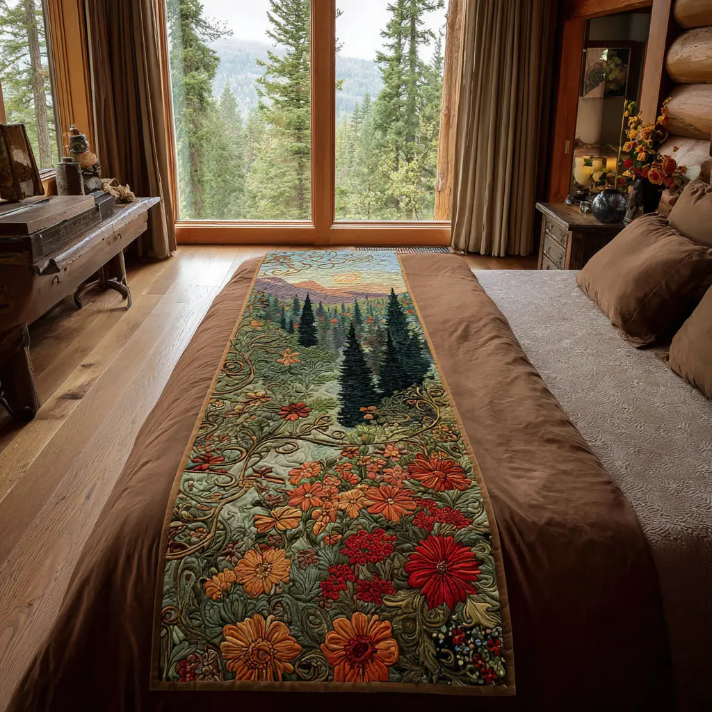 Twilight Grove Quilted Bed Runner Twilight Grove Mood Peaceful Home Gift