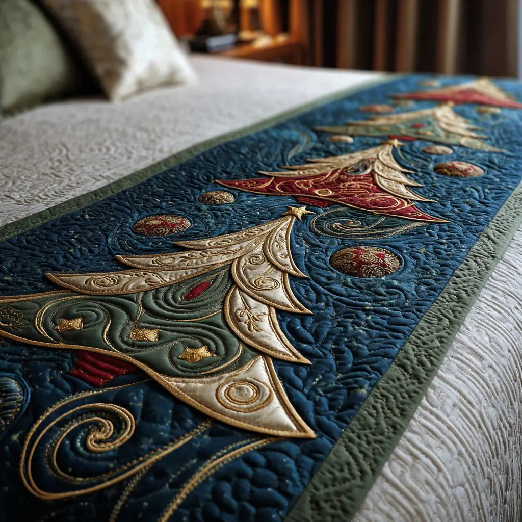 Twilight Noel Quilted Bed Runner Twilight Noel Glow Christian Holiday Gift