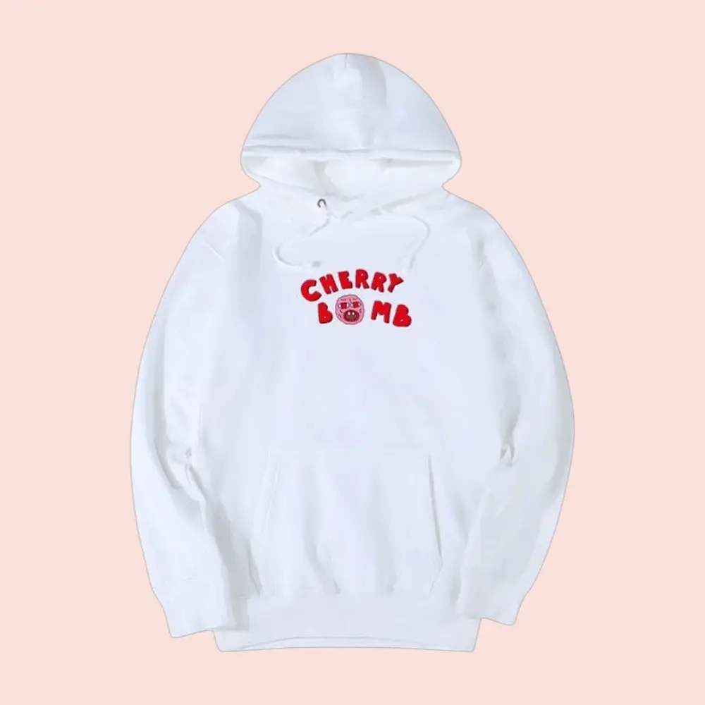 Tyler The Creator Merch Cherry Bomb Hoodie White Best Gifts For Hip Hop Lovers Tyler The Creator Merch Cherry Bomb Hoodie White Best Gifts For Hip Hop Lovers - Image 1