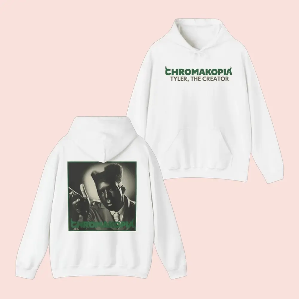 Tyler The Creator Merch Chromakopia X Tyler The Creator White Hoodie Chromakopia Merch Fan Gift