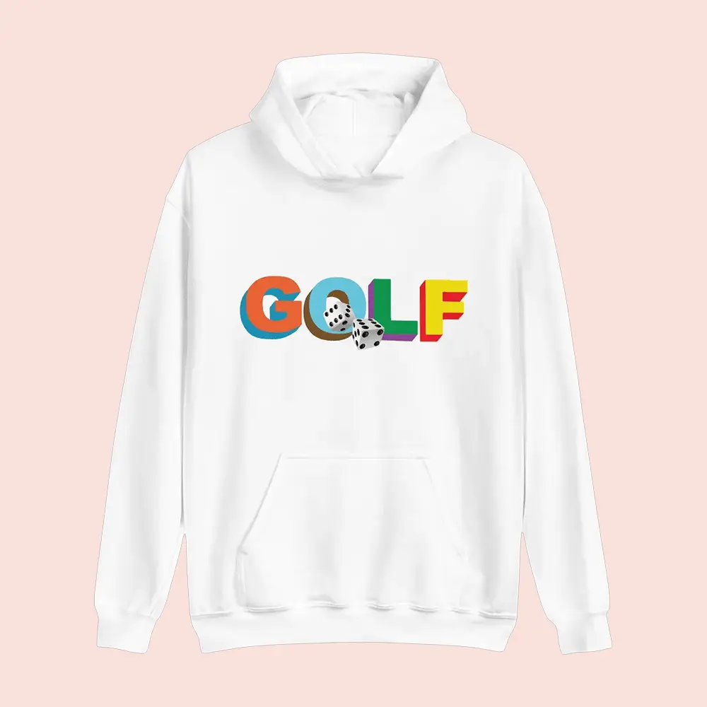 Tyler The Creator Merch Dice Golf Hoodie White Golf Wang Merch Gifts For Brothers