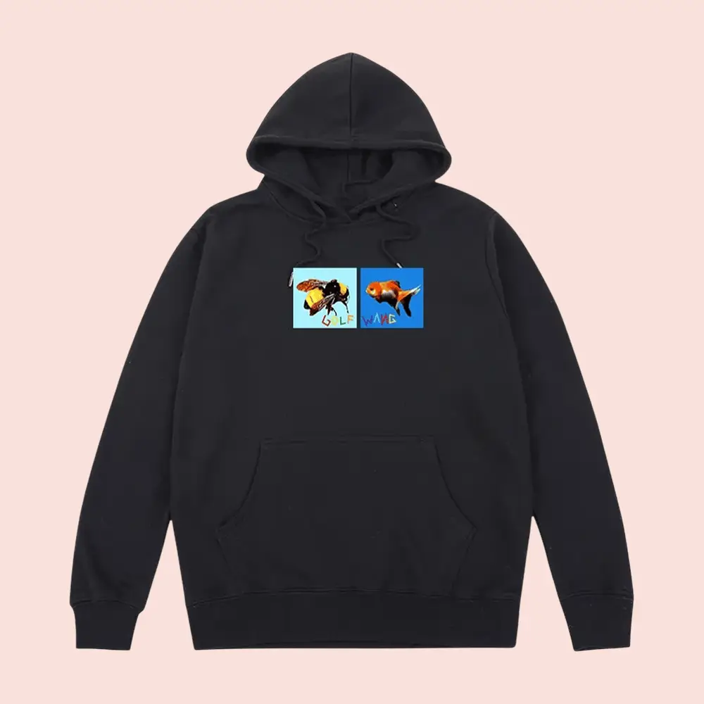 Tyler The Creator Merch Fish And Bee Hoodie Best Gifts For Hip Hop Lovers Tyler The Creator Merch Fish And Bee Hoodie Best Gifts For Hip Hop Lovers - Image 1