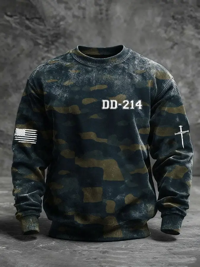 U.S DD-214 Veteran Camo Sweatshirt United States Veterans Day Proud U.S DD-214 Merch