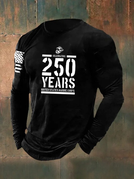 U.S Marine Corps 250Th Anniversary Long Sleeve Shirt Best United States Marine Corps Idea Gifts