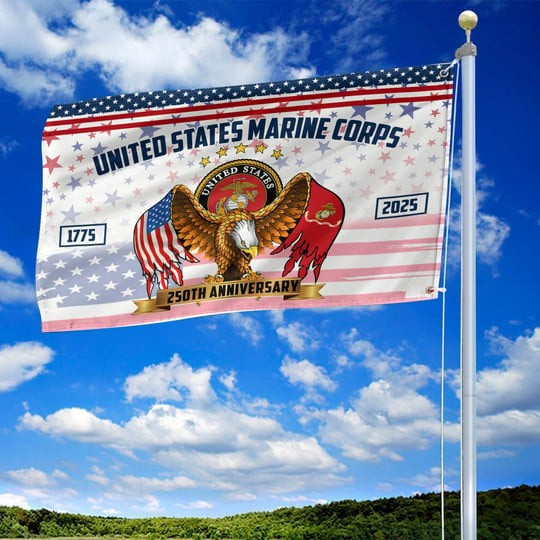 U.S Marine Corps Veteran Eagle Flag 1775 2025 250th Anniversary Home Decor Gifts U.S Marine Corps Veteran Eagle Flag 1775 2025 250th Anniversary Home Decor Gifts - Image 1