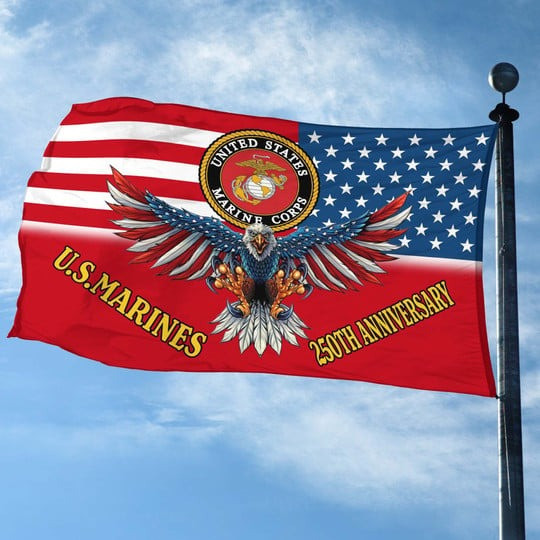 U.S Marines Veteran Eagle Flag 1775 2025 250th Anniversary Home Decor Proud Veteran Gifts U.S Marines Veteran Eagle Flag 1775 2025 250th Anniversary Home Decor Proud Veteran Gifts - Image 1