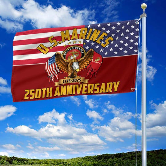 U.S Marines Veteran Flag 1775 2025 250th Anniversary Home Decor Patriotic Present Ideas U.S Marines Veteran Flag 1775 2025 250th Anniversary Home Decor Patriotic Present Ideas - Image 1